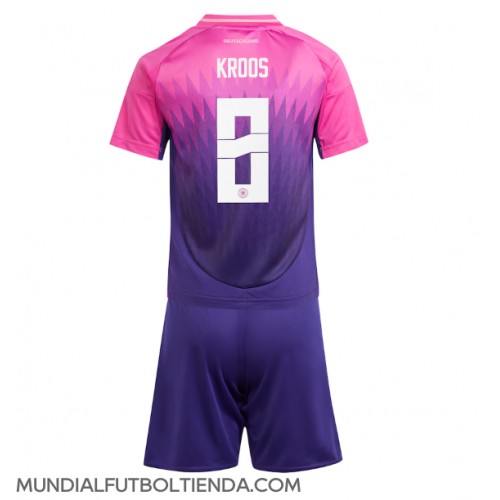 Camiseta Alemania Toni Kroos #8 Segunda Equipación Replica Eurocopa 2024 para niños mangas cortas (+ Pantalones cortos)